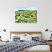 Zonnebloem Field Natuur Foto Canvas Afdruk (Insitu (Slaapkamer))