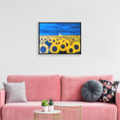 Zonnebloem Field schilderij van Alfred Fox Canvas Afdruk (Insitu (Woonkamer))