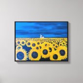 Zonnebloem Field schilderij van Alfred Fox Canvas Afdruk (Voorkant)