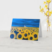 Zonnebloem Field schilderij van Alfred Fox Kaart (Gele Bloem)