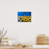 Zonnebloem Field schilderij van Alfred Fox Poster (Keuken)