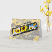 Zonnebloem Filmstrip 78th Birthday Sunflower Kaart (Gele Bloem)