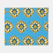 Zonnebloem Fleece Deken (Voorkant (Horizontaal))