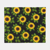 Zonnebloem Fleece Deken (Voorkant (Horizontaal))