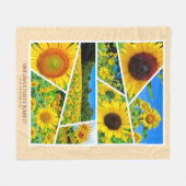 Zonnebloem Fleece Deken (Voorkant (Horizontaal))