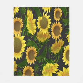 Zonnebloem Fleece Deken