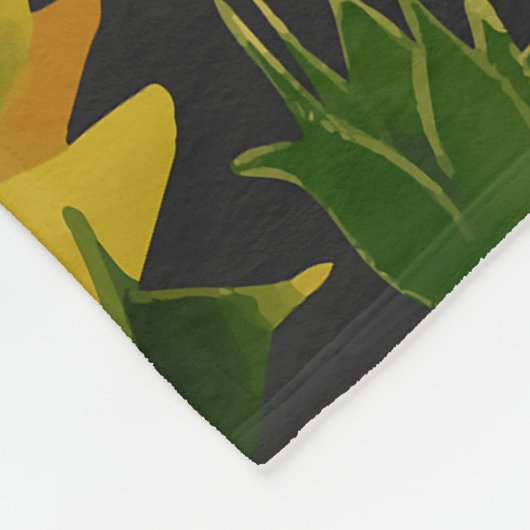 Zonnebloem Fleece Deken (Hoek)