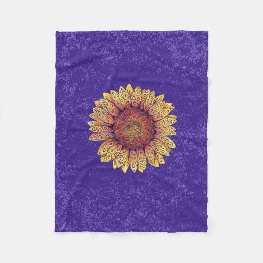 Zonnebloem Fleece Deken (Voorkant)