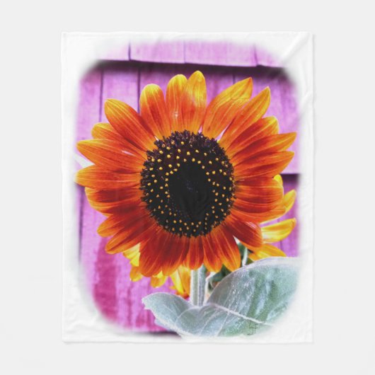 Zonnebloem Fleece Deken (Voorkant)