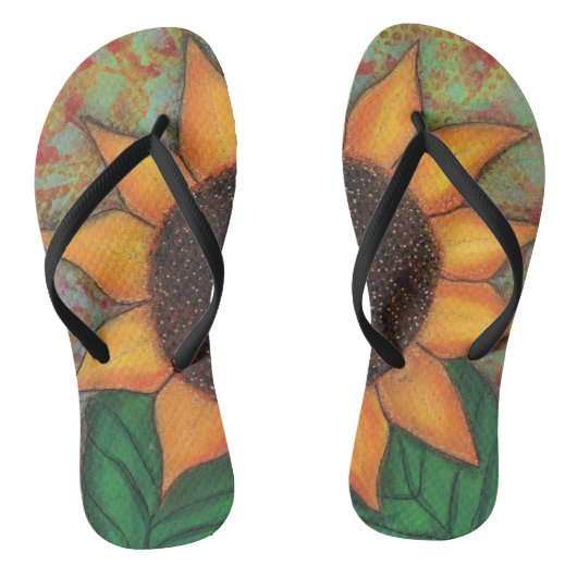 Zonnebloem Flip Flop Sandalen (Voetbed)