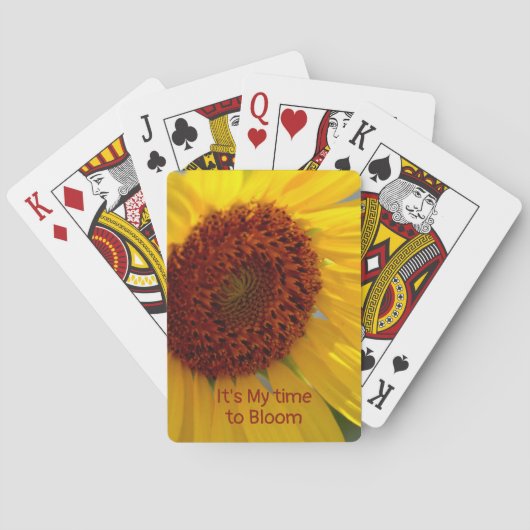 Zonnebloem  flora pokerkaarten (Achterkant)