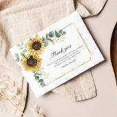 Zonnebloem Floral 60e verjaardag Bedankkaart