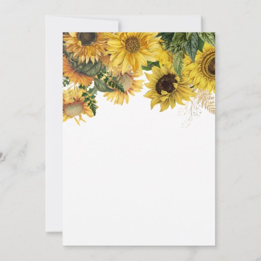 Zonnebloem Floral 60e verjaardag Kaart (Achterkant)