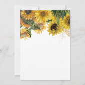 Zonnebloem Floral 80th Birthday Party Kaart (Achterkant)