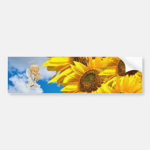 Zonnebloem Floral Baby Angel Bumpersticker