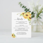 Zonnebloem Floral Boho Chic-kaart Kaart (Staand voorkant)