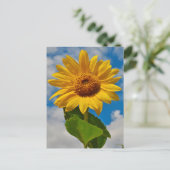 Zonnebloem Floral Botanische Elegant Bright Summer Briefkaart (Staand voorkant)