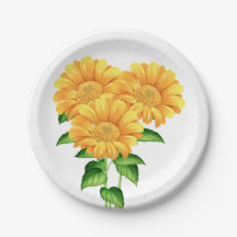 Zonnebloem Floral bruiloft Zomer Geel