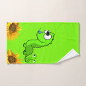 Zonnebloem Floral Dinosaur Green Bath Bad Handdoek (Handdoek)