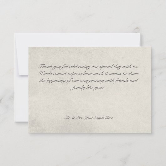  Zonnebloem Floral Hartelijk dank Bedankkaart (Achterkant)