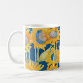 Zonnebloem Floral Pattern Blue Koffiemok (Links)