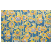 Zonnebloem Floral Pattern Blue Stof (Fat Quarter)