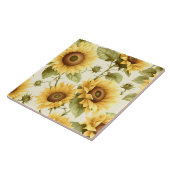 Zonnebloem Floral Pattern Tegeltje (Zijkant)