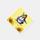 Zonnebloem Floral Penguin Paper Napkins Servet (Hoek)
