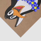 Zonnebloem Floral Penguin-papier Tissuepapier (Detail)