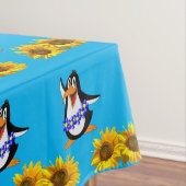 Zonnebloem Floral Penguin Tablecloth Tafelkleed (Voorbeeld)