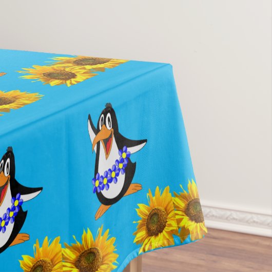 Zonnebloem Floral Penguin Tablecloth Tafelkleed (Voorbeeld)