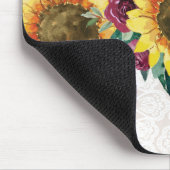 Zonnebloem Floral Rustic - Persoonlijke benaming Muismat (Hoek)