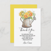 zonnebloem , florale dank je kaart (Voorkant / Achterkant)