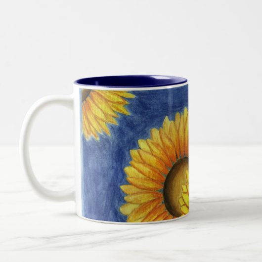 Zonnebloem Flower Coffee Mok Verjaardagscadeau (Links)