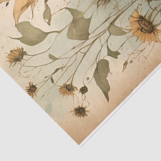 Zonnebloem fluistert tissuepapier (Detail)