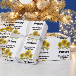 Zonnebloem Focus op helderdere afbeelding Afstuder Cadeaupapier