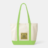 Zonnebloem Folk Pattern en jouw naam Tote Bag (Achterkant)