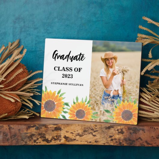 Zonnebloem Foto Afstuderen Keepomwille Fotoplaat (Zijkant)