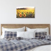 Zonnebloem foto canvas (Insitu (Slaapkamer))