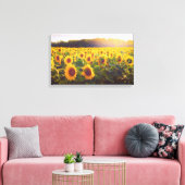 Zonnebloem foto canvas afdruk (Insitu (Woonkamer))
