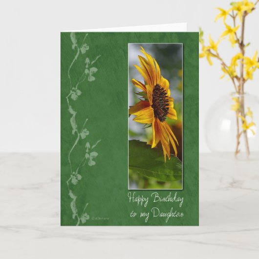 Zonnebloem Foto Dochters Verjaardag Kaart (Gele Bloem)