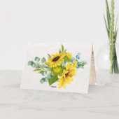 Zonnebloem Foto Folie Afstuderen Aankondiging (Achterkant)