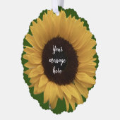 Zonnebloem Foto Gift Label Ornament Kaart (Links)