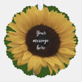 Zonnebloem Foto Gift Label Ornament Kaart (Voorkant)