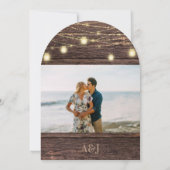 Zonnebloem Foto & Hout & Lichten Save the Date Arc Kaart (Achterkant)