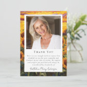 Zonnebloem foto Keepsake begrafenismonument Bedankkaart (Staand voorkant)