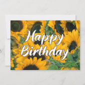 Zonnebloem Foto mooi Aangepast Gelukkige Dag Kaart (Voorkant)