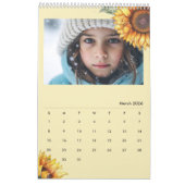 Zonnebloem foto nieuw jaar kalender (Mar 2026)