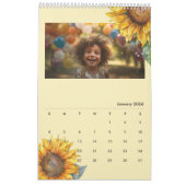 Zonnebloem foto nieuw jaar kalender (Jan 2026)