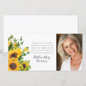 Zonnebloem Foto Rouwplechtigheid Bedankkaart (Voorkant / Achterkant)